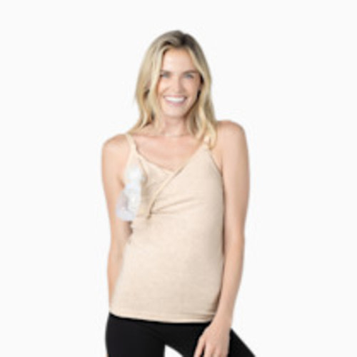Kindred Bravely Sublime Bamboo Hands-Free Pumping & Nursing Cami - Oatmeal Heather, X-Large