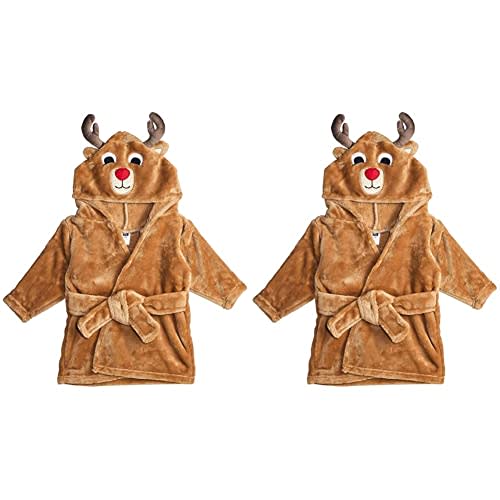 Hudson Baby Unisex Baby Plush Animal Face Bathrobe