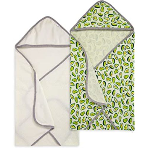 Burt's Bees Baby - Hooded Towels, Absorbent Knit Terry, Super Soft Single Ply, 100% Organic Cotton