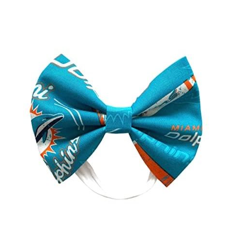 Dolphins Bow Baby Headband or Hair Clip (Headband)