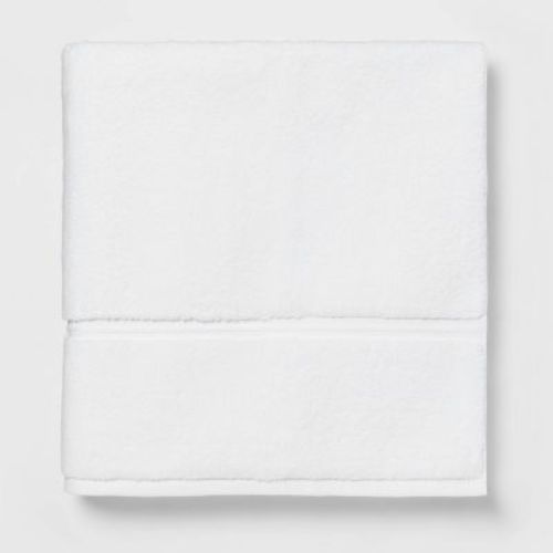 Spa Plush Oversized Bath Towel White - Threshold™: 100% Cotton, Heavyweight 550-800 Gsm, Terry, Oeko-tex Certified
