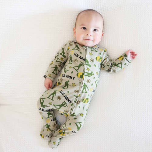 U.S. Army Zipper Footie