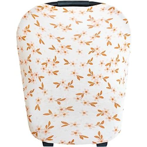 Copper Pearl Multi-Use Cover: Car Seat Covers, Nursing Cover, and Stroller Cover for Sun - Stretchy Fabric, All-Season Use, Stylish Designs, Easy Access for Moms - Rue