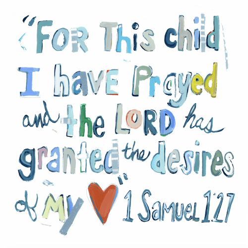 1st Samuel 1:27 on paper