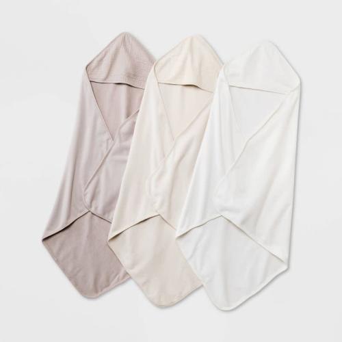 Cloud Island Baby 3pk Muslin Hooded Towel