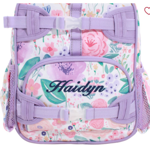 Mackenzie Lavender Floral Blooms Backpacks | Pottery Barn Kids