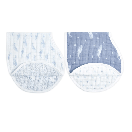 Oceanic Organic Cotton Burpy Bibs 2pk | aden + anais