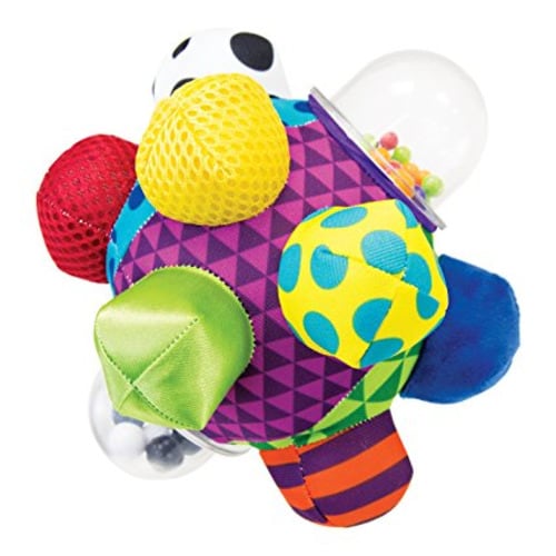 Sassy Developmental Bumpy Ball 6+ Months With Bright Colors, Bold Patterns, and Easy To Grasp Bumps To Help...