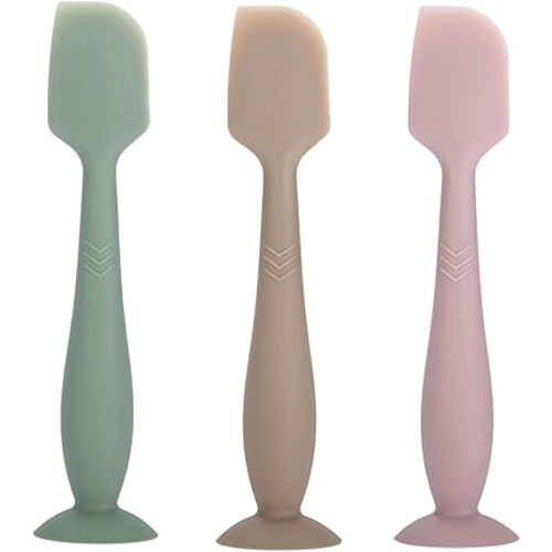 3-Pack Baby Diaper Cream Spatula - Baby Diaper Rash Cream Applicator for Butt Paste Diaper Cream - Diaper Cream Brush for Newborn Baby Essentials (grey, pink, green)