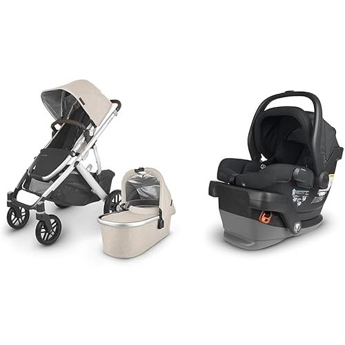 UPPAbaby Travel System, includes Vista V2 Stroller + Mesa Max Car Seat Combo/Bassinet, Toddler Seat, Rain Shield, Storage Bag, Car Seat, Base + Robust Infant Insert Included/DCL VISTA + JAKE MESA