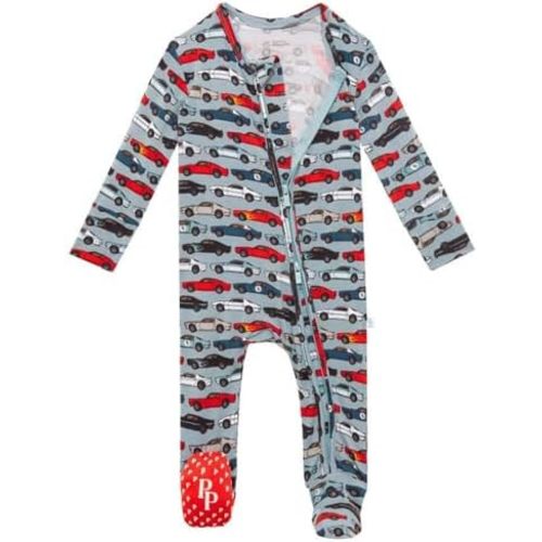 Posh Peanut Baby Boy Sleepers - Viscose from Bamboo Baby Pajamas - 2 Way Zipper Sleepers & Footie Pajamas with Designer Grips