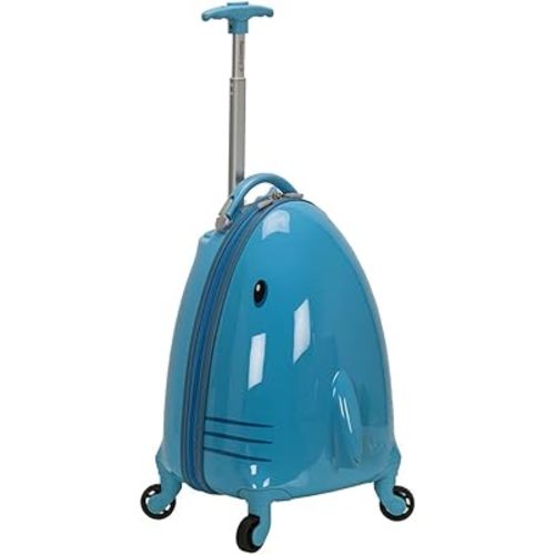 Rockland Jr. Kids' My First Hardside Spinner Luggage,Telescoping Handles, Shark, Carry-On 19-Inch