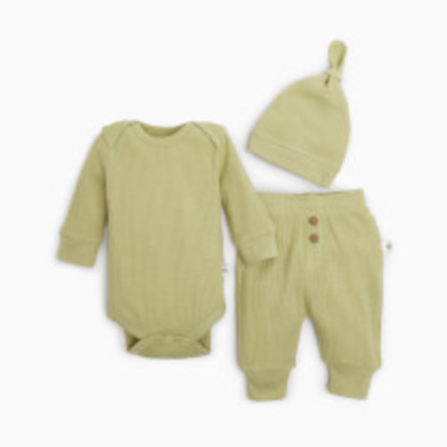 Tiny Kind Waffle 3 Piece Set - Lt. Olive, Nb