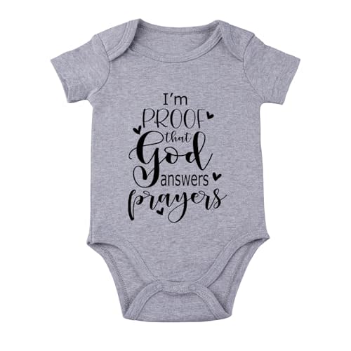 I'M Proof That God Answers Prayers Baby Bodysuit Baby Religious Infant Christian Blessing Newborn