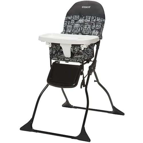 Cosco Kids Highchair for Baby, Simple Foldable High Chair, Convenient, Lightweight, and Compact Design, Mapleton