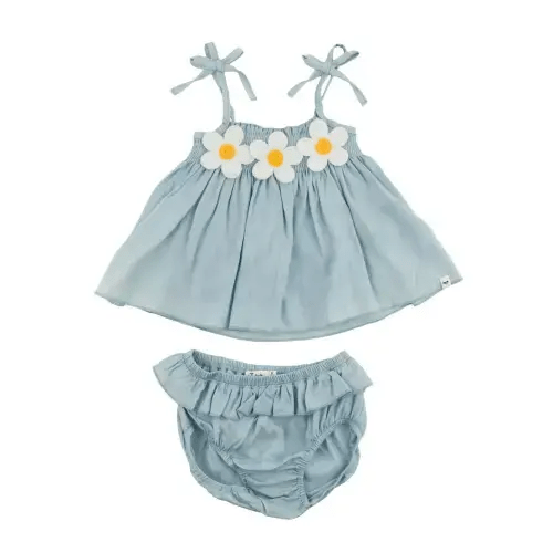 Girls' Gidget Lyocell Denim Sunsuit and Bloomers Set - Baby, Little Kid