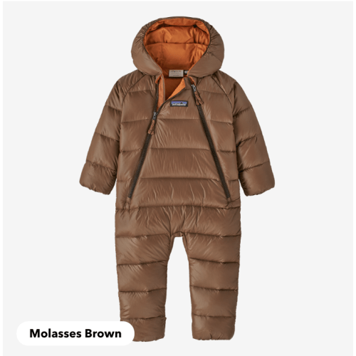 6-12M Molasses Brown Patagonia Infant Hi-Loft Down Sweater™ Bunting