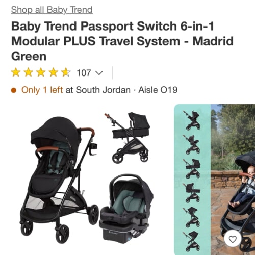 6 in 1 Stroller/Car Seat