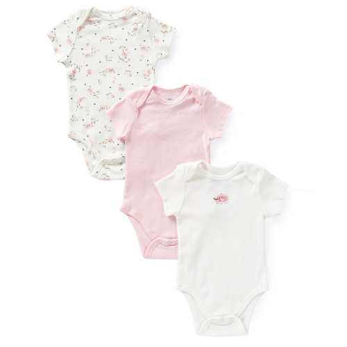 Little Me Vintage Rose 3-Pack Bodysuits