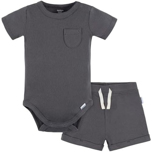 Gerber Unisex Baby Bodysuit and Short Set