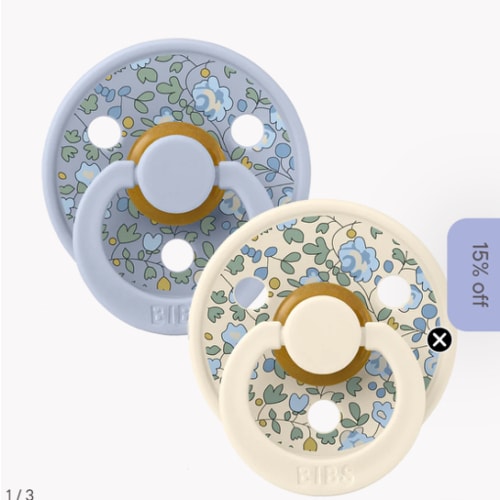 BIBS x LIBERTY Colour Pacifiers 2 Pack Eloise - Dusty Blue Mix – Bibsworld store US