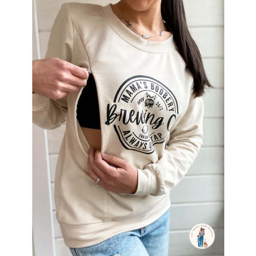 Mama Boobery Brewing Co. Crewneck Sweatshirt