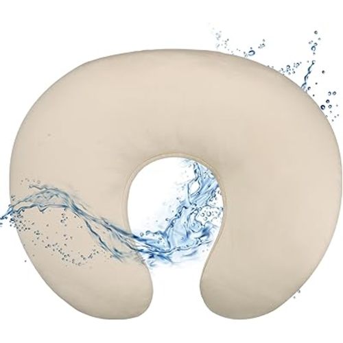 Hooyax Baby Waterproof Nursing Pillow Cover, Stretchy Nursing Covers for Breastfeeding Pillows, Adorable Infant Feeding Pillow Slipcover for Baby Boy and Girls (Khaki)