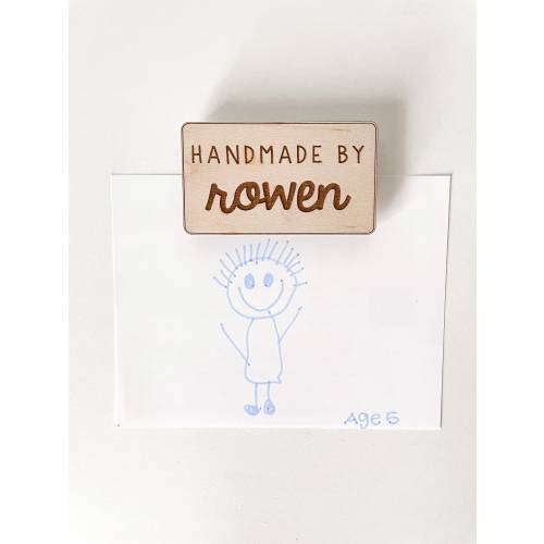 Handmade By Magnet | Custom Look What I Made Magnet | Art Display Magnet | Personalized Kids Magnet | Wood Magnet | Refrigerator Magnet