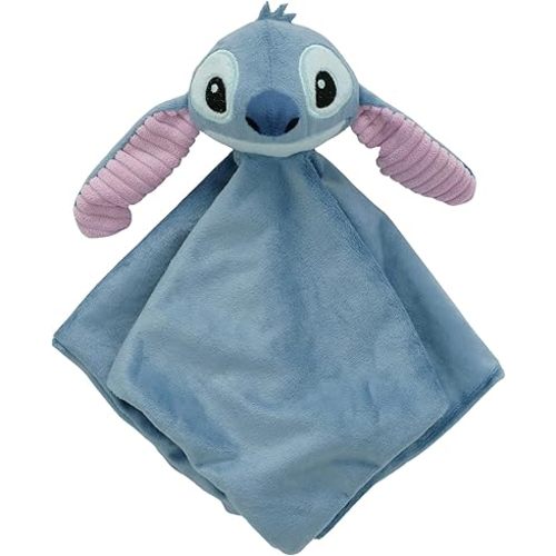 Lambs & Ivy Disney Baby/Toddler Stitch Plush Security Blanket Lovey - Blue