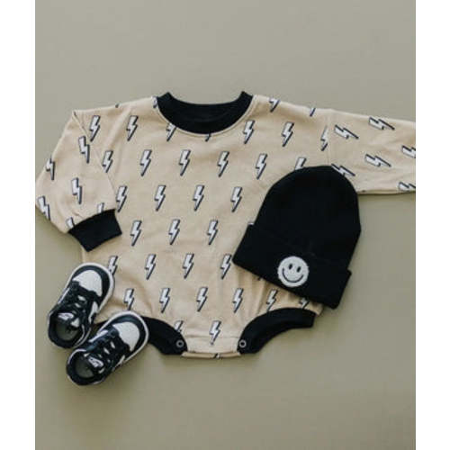Tan Lightning Bolt Romper – The North Shore Kids