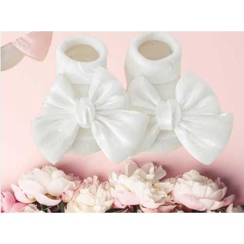 Pink Newborn Socks | Infant Socks With Bow | Heirloom Clothing | Baby Socks | Newborn Pictures | Princess Socks