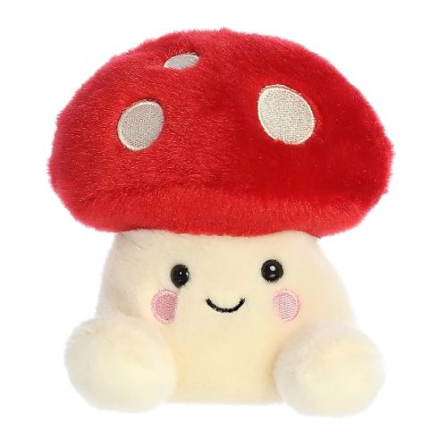 Aurora® Adorable Palm Pals™ Amanita Mushroom™ Stuffed Animal - Pocket-Sized Play - Collectable Fun - Red 5 Inches