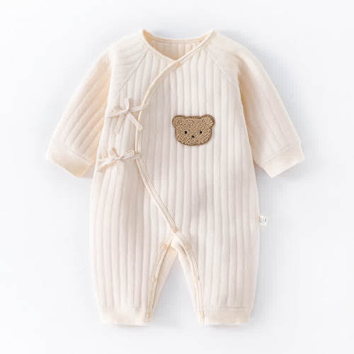 Baby Bear Patch Newborn Warm Romper