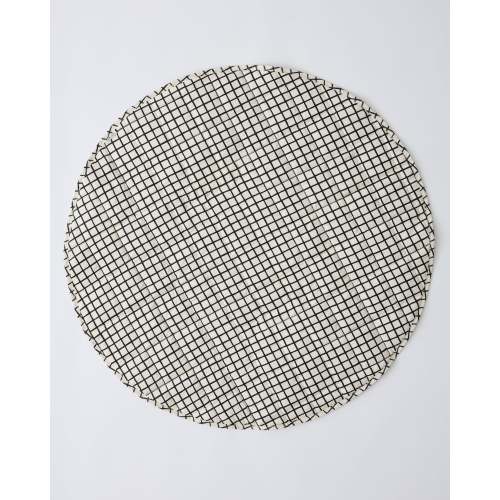 Inside Outside Play Mat Portable Baby Blanket | Black Grid - Storq by Kindred Bravely