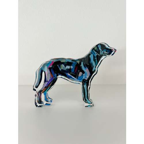 "Black Lab" acrylic – Chelsea McShane Art