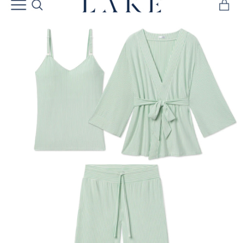LAKE | Women | DreamModal Pajamas | Fog Maternity Kimono Bundle