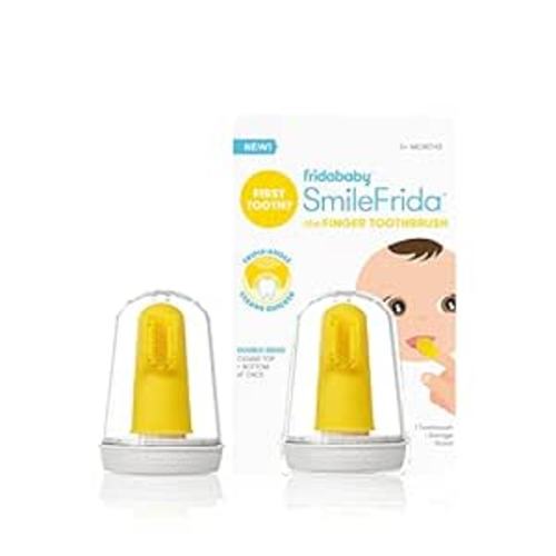 Amazon.com : Frida Baby Baby's First Toothbrush with Case, 3 Months , Pack of 1 : Health & Household