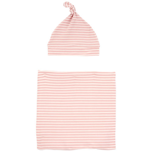 Baby 2-Piece Striped Swaddle Cap and Blanket Set - Pink - Carter's | Carter's