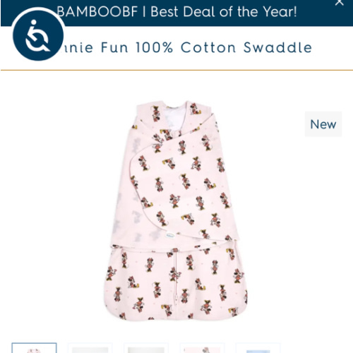 100% Cotton Baby Swaddle Minnie Fun | HALO US