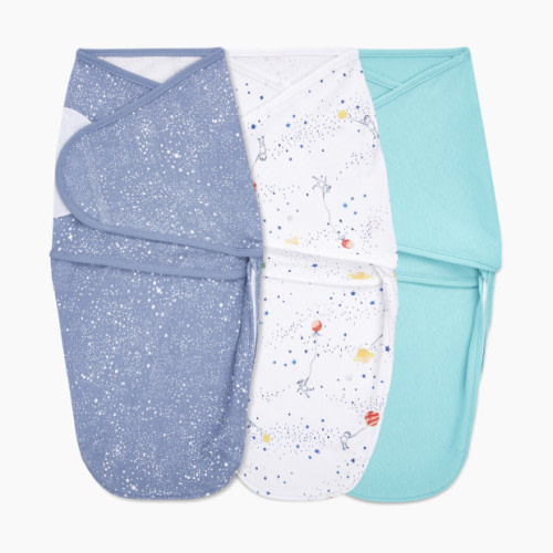 Aden + Anais Essentials Cotton Wrap Swaddles (3 Pack) - Stargaze, 0-3 Months, 3