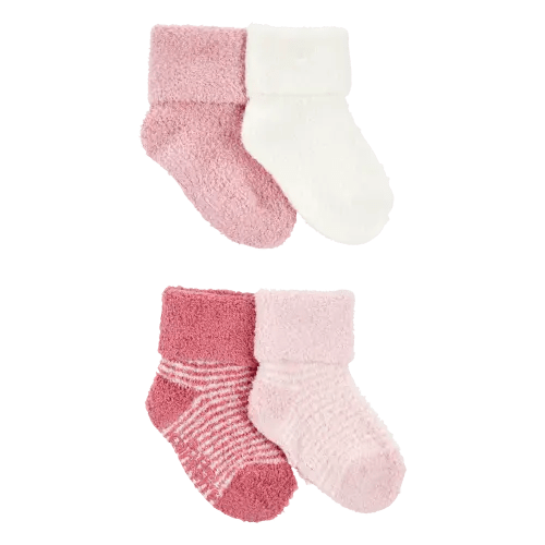 3-12M Chenille Foldover Cuff Booties