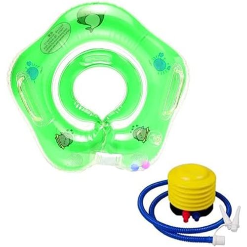 Baby Float Neck Ring with Inflatable Tools Pool for Inflatable Swimming Training,0-18 Newborn Boys Girls Bathtubs Swim Ring with Assistant Handle Swim Gear【US99】 (D)