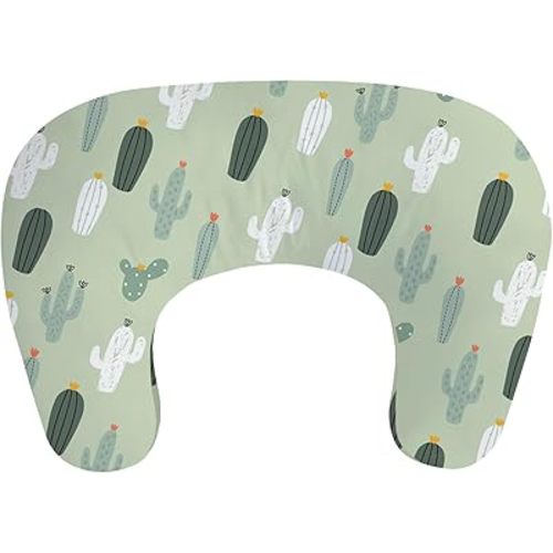 Little Grape Land Nursing Pillow,Upgraded Breast Feeding Pillow for Mom,Breastfeeding & Bottle Feeding for 0–12 Months, Soft Machine Washable Cover with Firm Breathable Filling, Tummy Time,Cactus