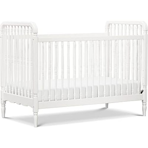 Namesake Liberty 3-in-1 Convertible Baby Crib to Toddler Bed and Daybed - GREENGUARD Gold Certified Crib - Easy to Assemble Baby Crib Convertible - Wood Baby Crib with 4 Adjustable Heights - White