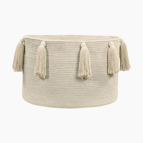 Cotton Tassel Basket - Natural