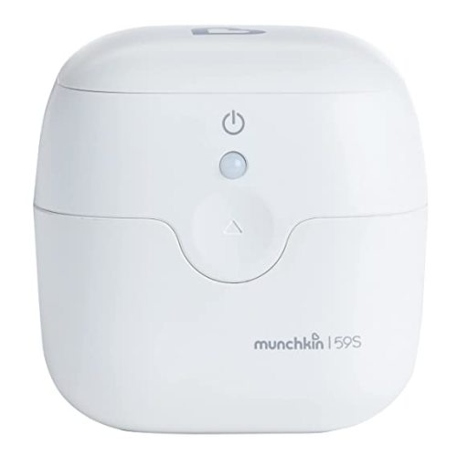 Munchkin Portable UV Sterilizer and Sanitizer Box, Eliminates 99.99% of Germs in 59 Seconds, Mini UV-C Cleaner for Pacifiers and More, White - Mini Sterilizer