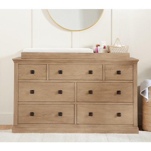 Charlie Extra Wide Changing Table Dresser & Topper | Pottery Barn Kids