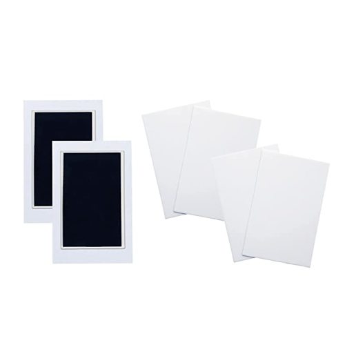 Baby Handprint and Footprint Kit - No Mess Clean-Touch Ink Pad with Impression Cards, Safe for Skin, Perfect Keepsake for Family, Acid-Free, Smudge-Proof, Black, Pack of 2 - 2-Pack Black Clean-Touch Ink Pad