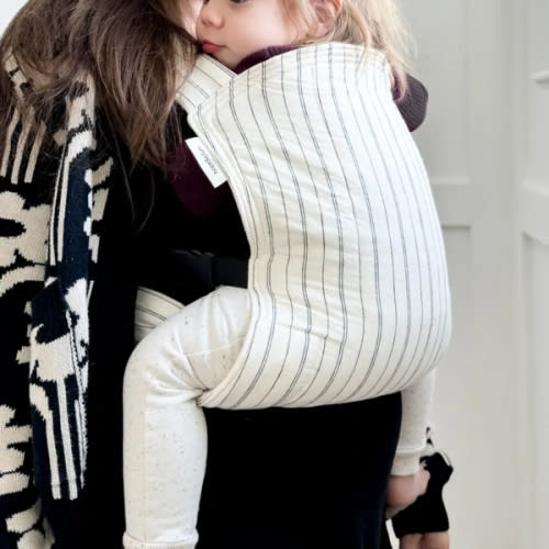 Lark Baby Carrier in Striped Black | Comfortable & Stylish Support