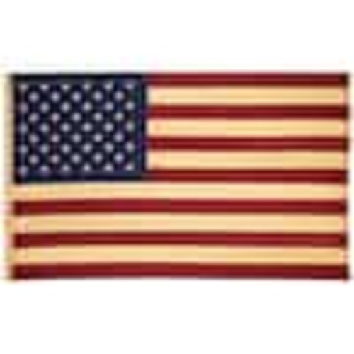Northlight 3 ft. x 5 ft. Patriotic Tea-Stained Embroidered American Flag with Grommets 34219489